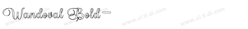 Wandoval Bold字体转换